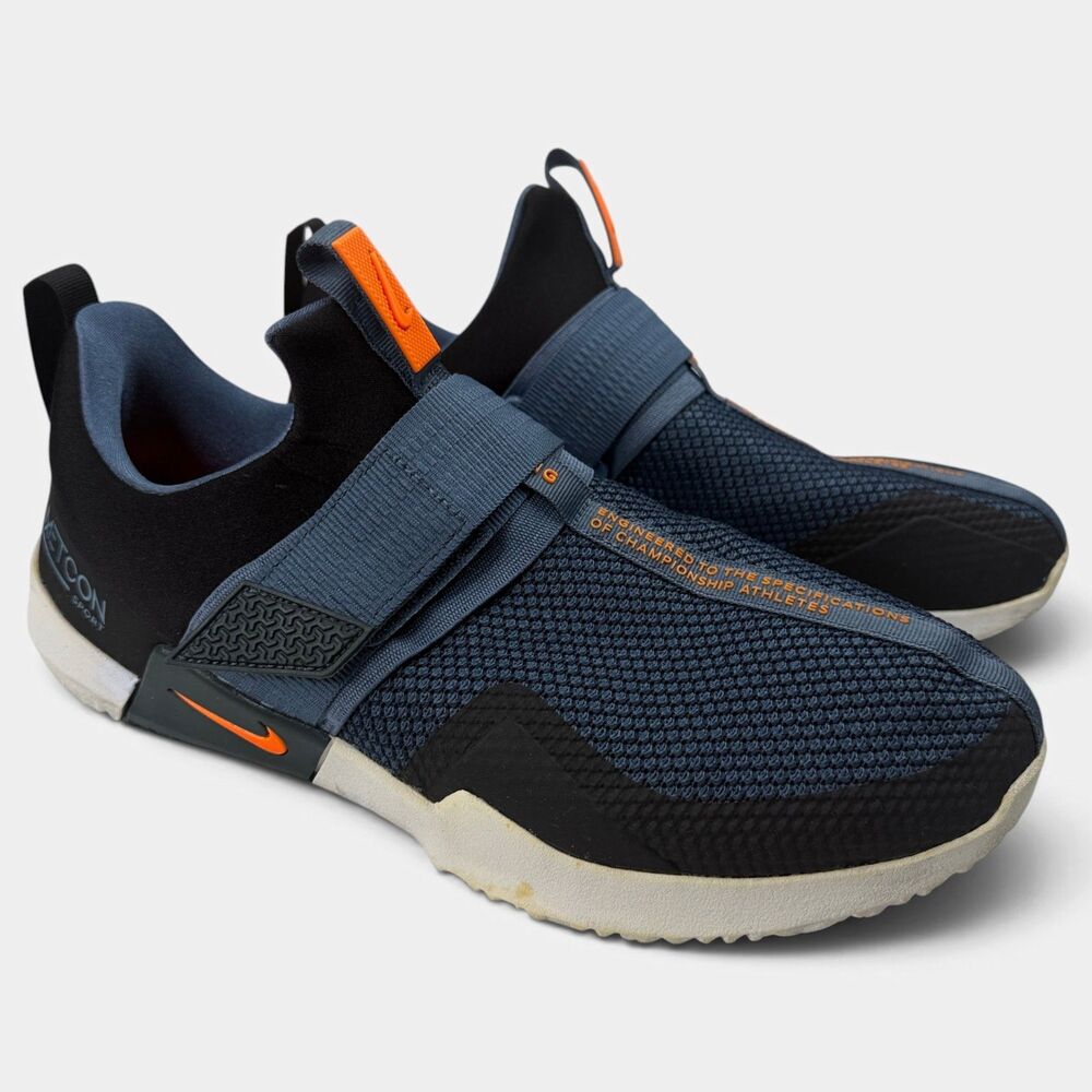 Nike Metcon Sport Mens 12 Black Blue Orange Gym Training Shoes